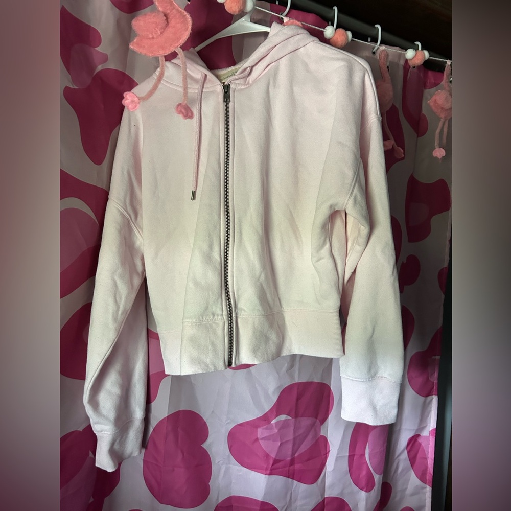 PINK Universal thread co crop zip sweatshirt